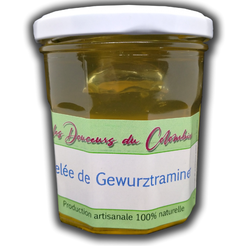 Gelée de Gewurztraminer, vin blanc d'Alsace. Qualité pour accompagner foie gras