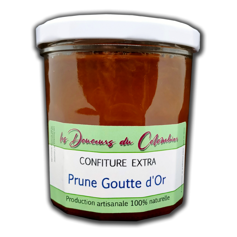 Confiture artisanale de prune Goutte d'Or vallée de la Seine